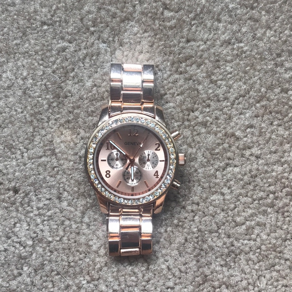 Geneva rose gold watch